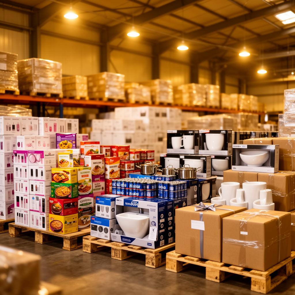 Major cargo types: cosmetics, food, batteries, sanitary ware, kitchenware, and gifts